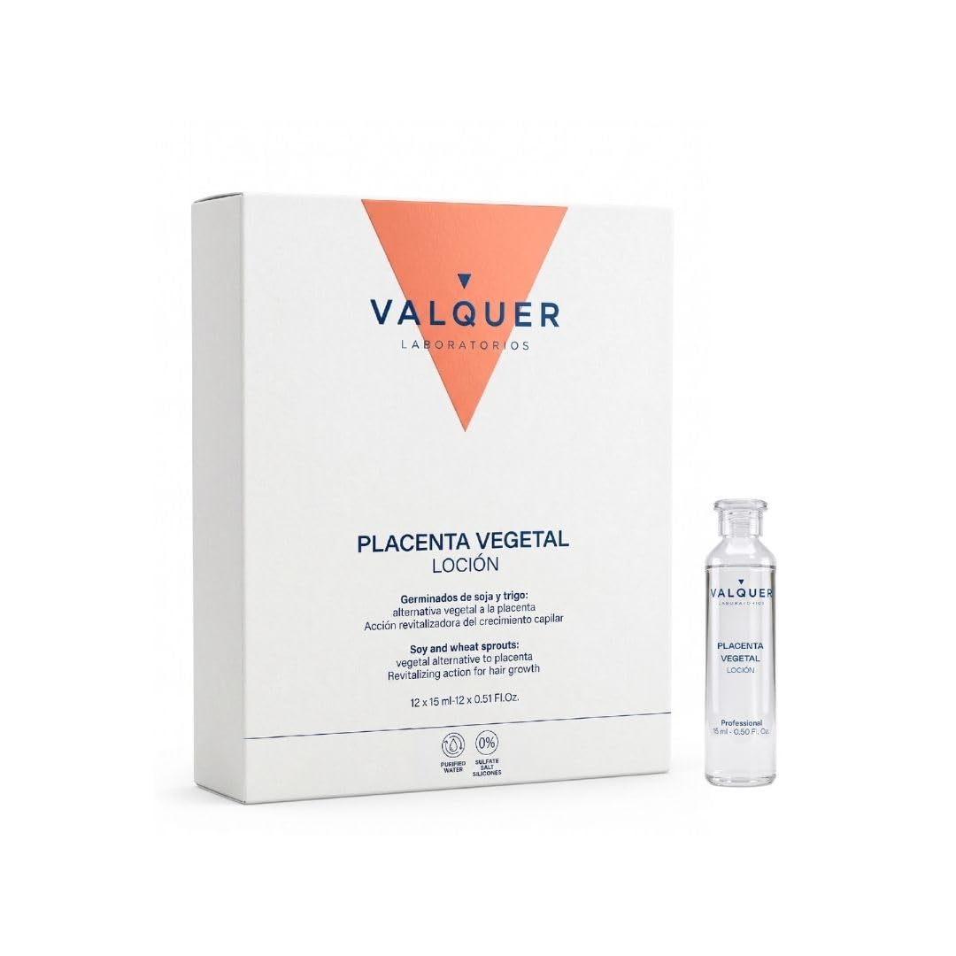Douze ampoules capillaires VALQUER au placenta disposées sur une surface claire dans une salle de bain